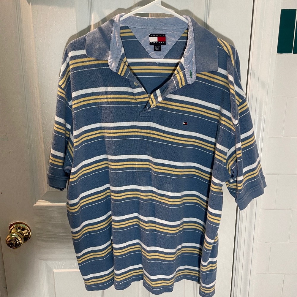 Tommy Hilfiger XL Stripped Polo Shirt